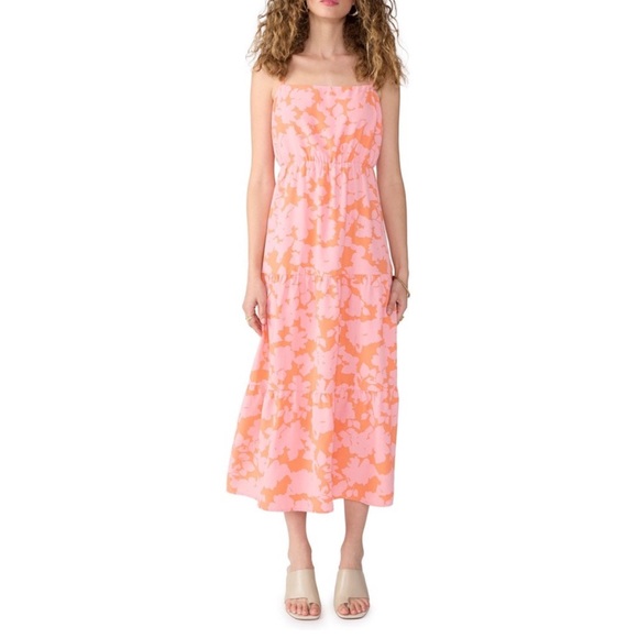 Sanctuary Dresses & Skirts - Social Standard By Sanctuary Pink And Orange Smocked Back Maxi Dress L